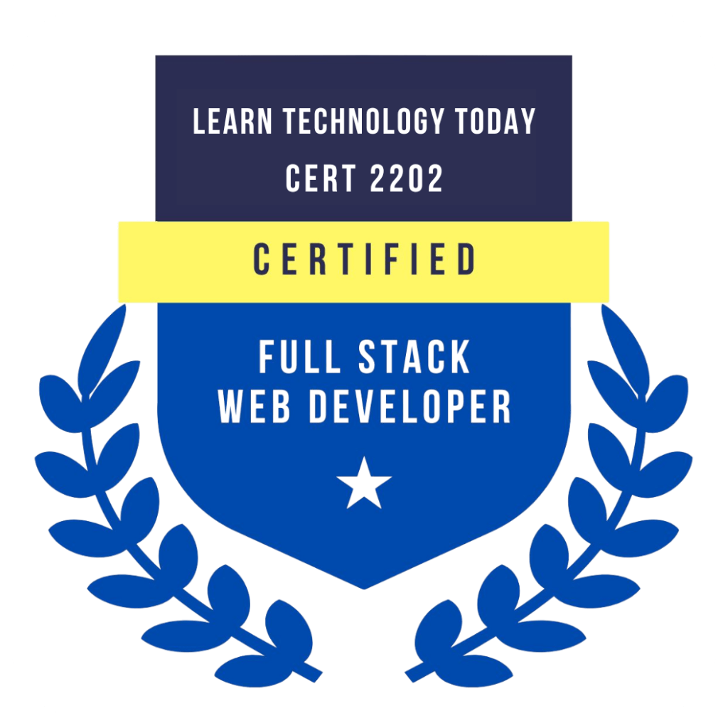 Certified Full Stack Web Developer badge image