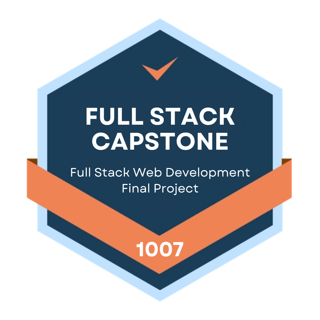 Full Stack Web Dev Capstone badge image