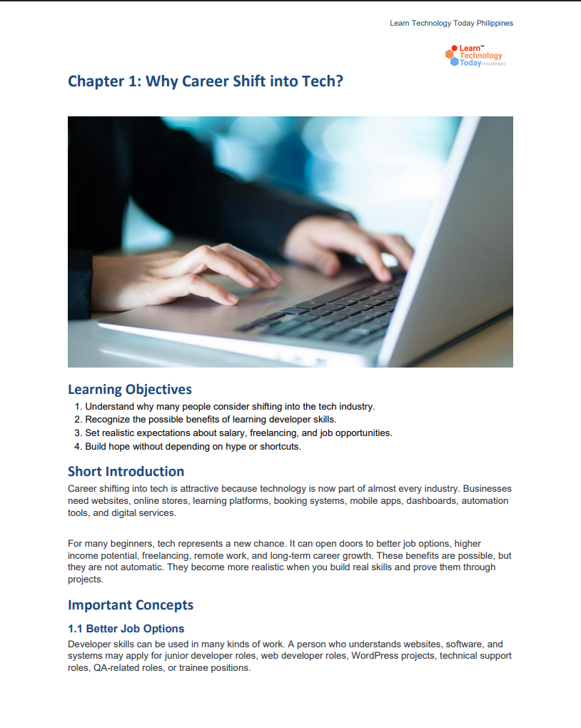 PDF preview image 2 for Steps to Career Shift into Tech