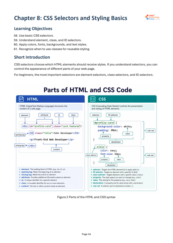 PDF preview image 3 for HTML and CSS Foundations for Web Development